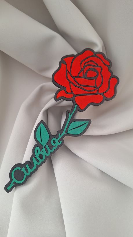 Персонализирана роза с име Силвия